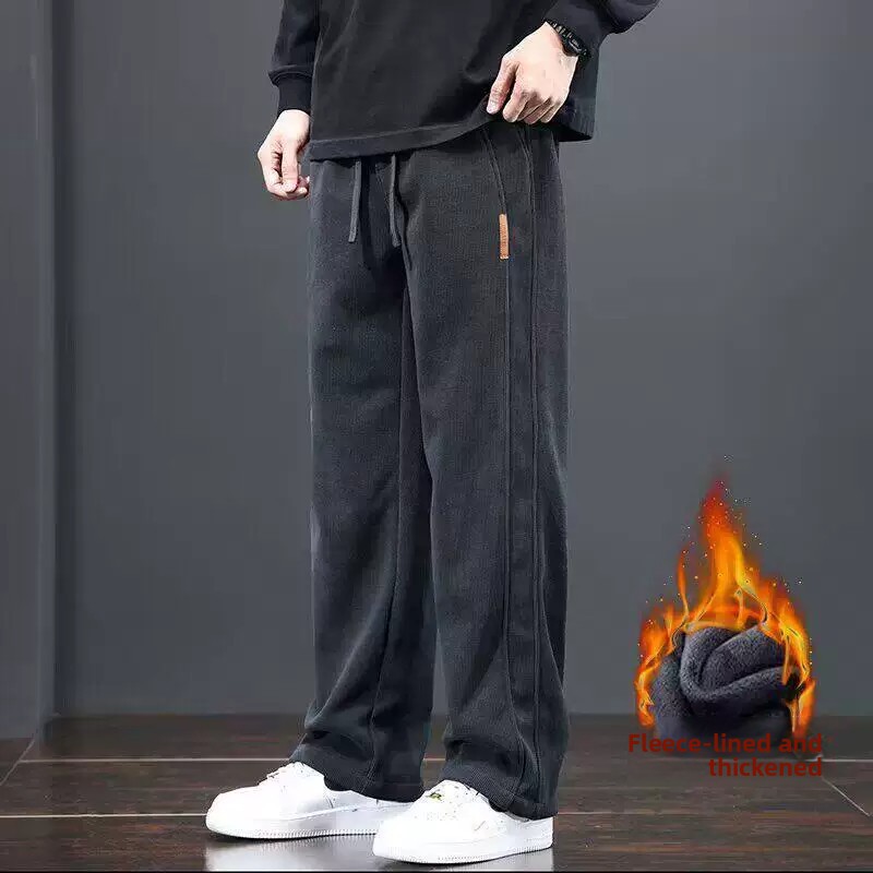 Corduroy Pant Warm - Calças Casuais Masculinas de Corduroy Forradas