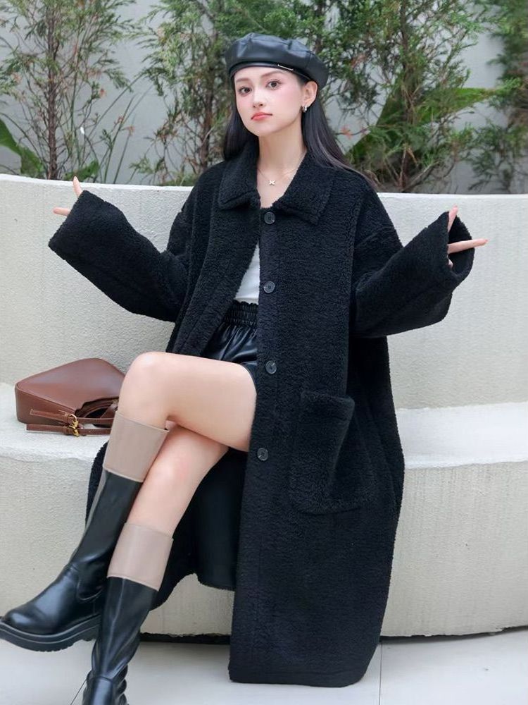Wool Coat Peacoat - Jaqueta Feminina Plus Size Estilo Japonês