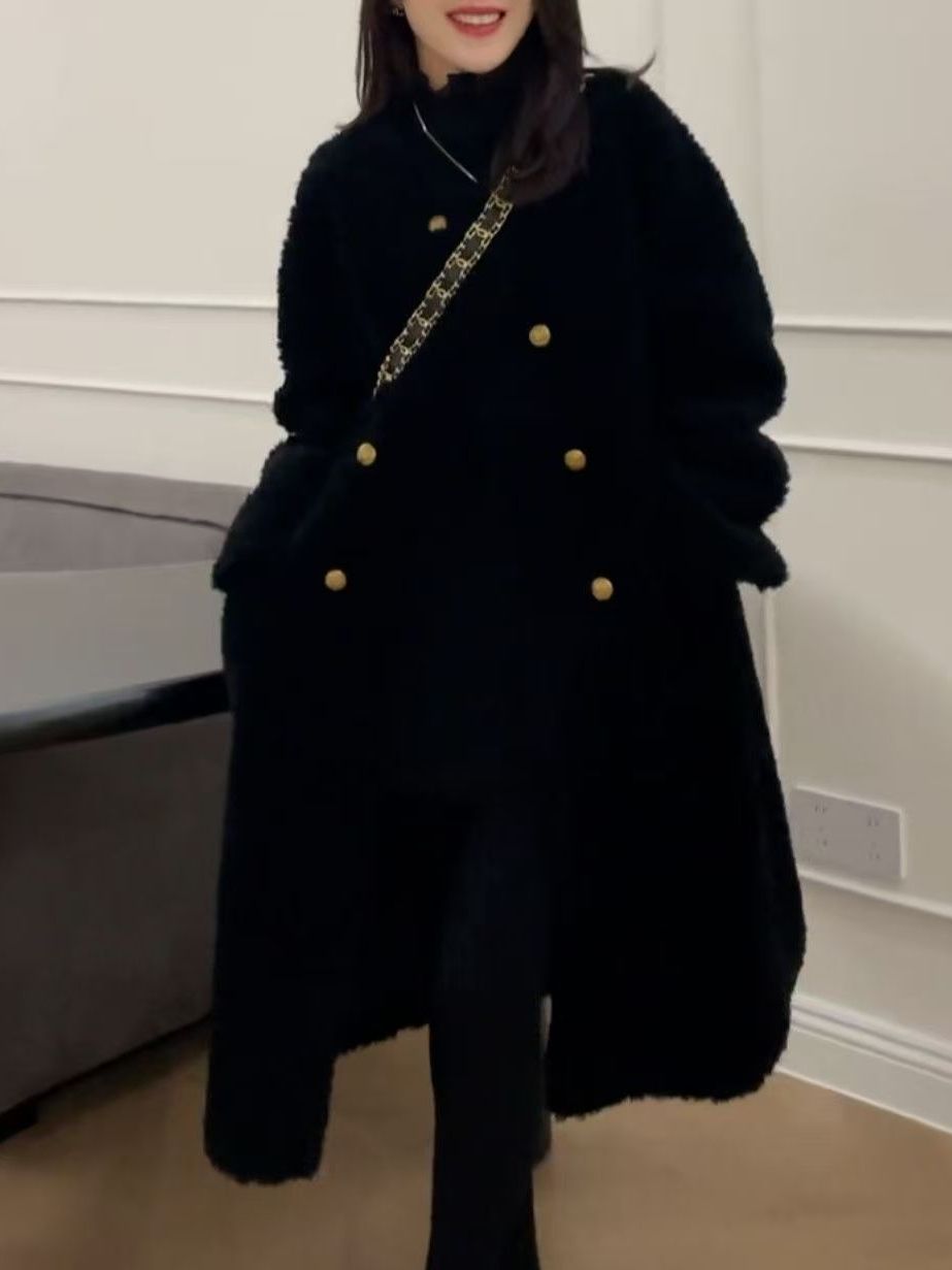 Jaqueta Plus Size de Pele de C - Wool Coat Peacoat avaliação e preço