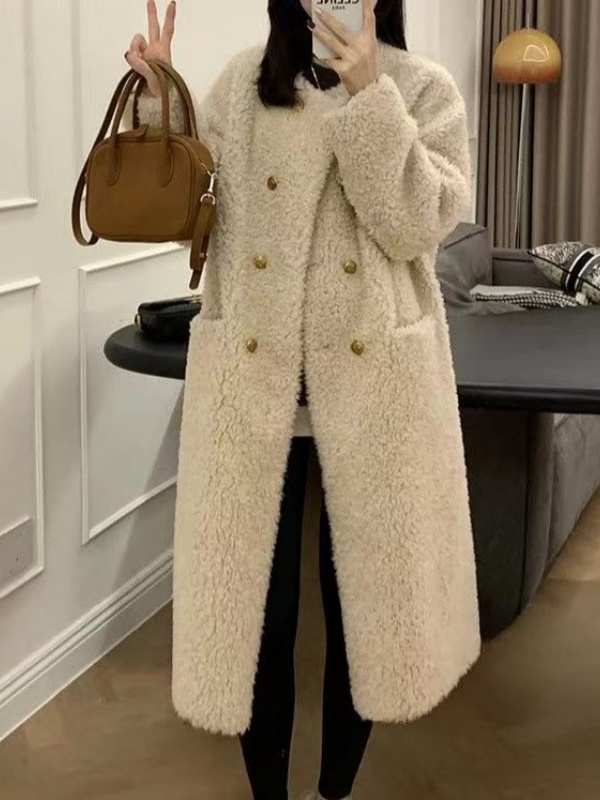 Jaqueta Plus Size de Pele de C - Wool Coat Peacoat avaliação e preço