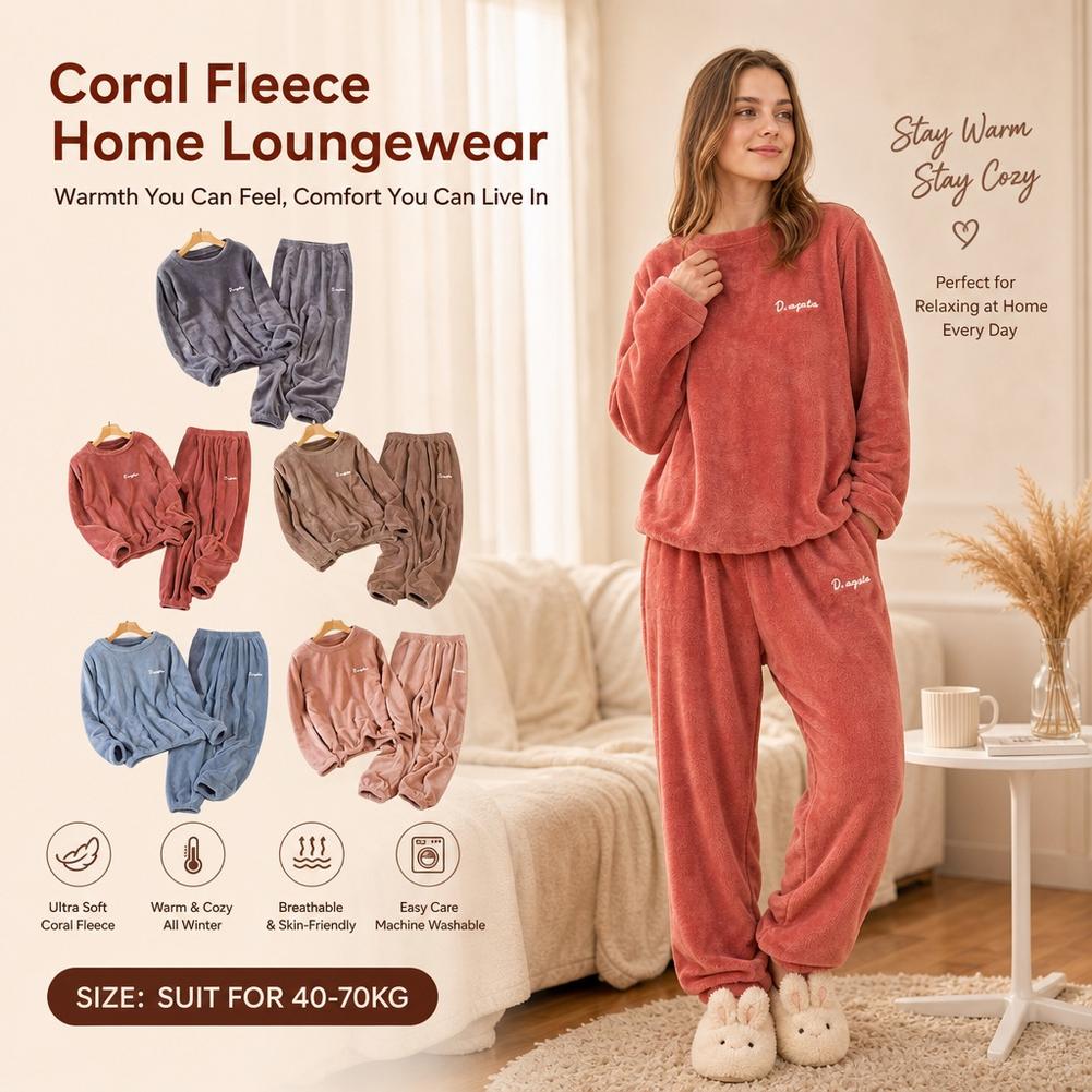 Conjunto de pijama de lã coral - Corduroy Pant Warm avaliação e preço