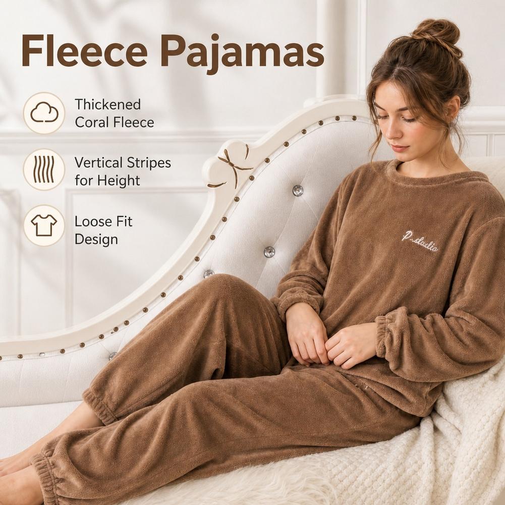Conjunto de pijama de lã coral - Corduroy Pant Warm avaliação e preço